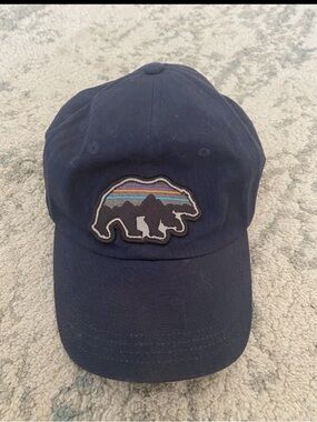Patagonia Back For Good Trad Cap Netplus Mens One Size Bear Navy Blue